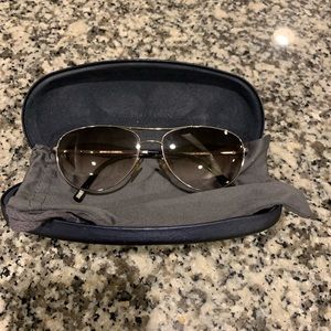 Giorgio Armani silver frame Aviators